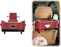 SEPSUMMER Multifunctional Car Backseat Organizer with Cup Holder, Tissue Box, Trash Bin & Hooks, 3-in-1 Back Seat Car Organizer for Hold Phones, Snacks, Drinks, and Handbags (Original Model - Red)