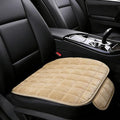 YoRise Car Seat Cushion, Soft Plush Auto Seat Pad with Storage Pocket, Car Driver Seats Protector Cover with Non-Slip Rubber Bottom, Winter Vehicle Accessory for SUV, Truck, Home, Office (Beige)