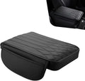 Car Center Console Cover, Memory Foam Armrest Increase Pad, Leather Car Armrest Box with Side Pockets, Universal for Most Cars (Black)