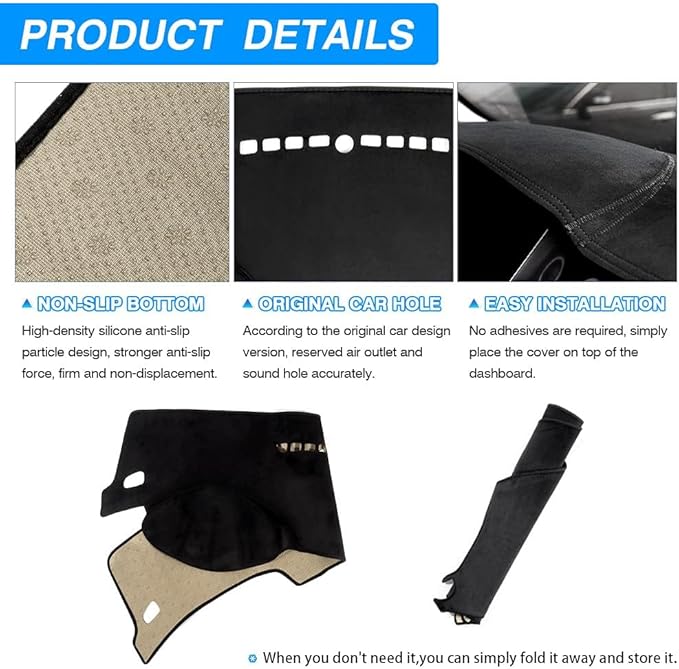 CARTIST Dash Cover for Chevrolet Cruze 2011 2012 2013 2014 2015 Dashboard Cover Mat Non-Slip Pad Carpet Sunshield Protector