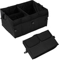 Hovom Car Trunk Organizer, Collapsible Trunk Storage Box for SUV, Multi-Compartment Car Organizers and Storage, Large Capacity Backseat Organizer for Most Cars SUVs Trucks Sedans (Black)