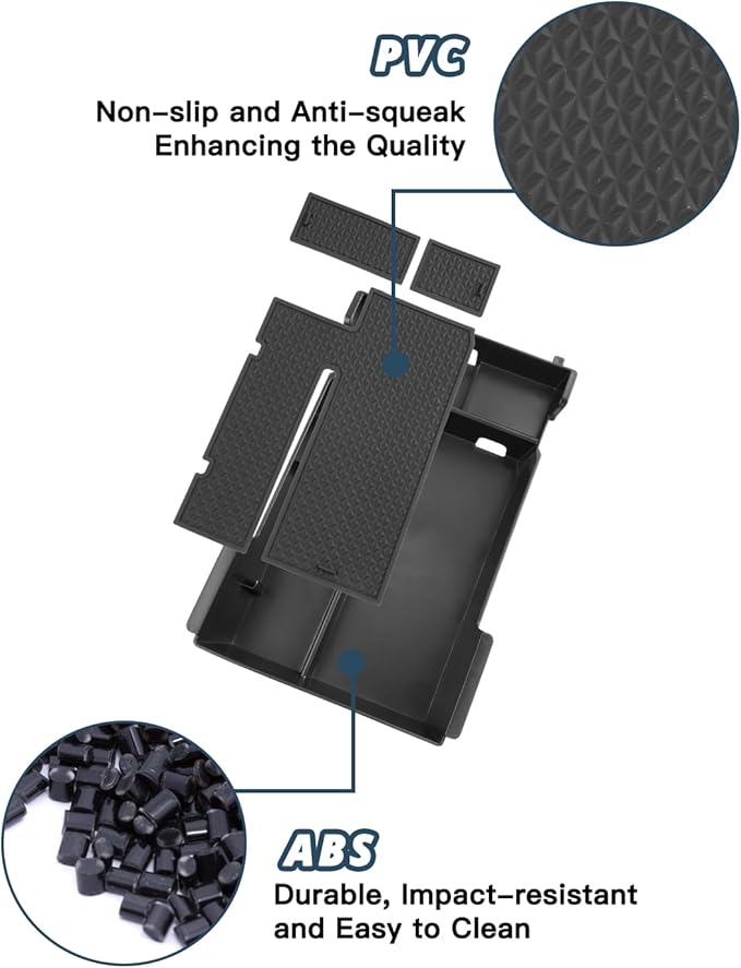 Ruiya 2019-2025 2026 Mazda3 Center Console Organizer for Mazda3 Hatchback/Sedan Accessories ABS Material Armrest Console Organizer Compatible with 2019-2022 2023 2024 2025 2026 Mazda Mazda3