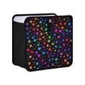 Car Trash Can Organizer Bin with Adjustable Strap for Back Front Seat Console Waterproof Leakproof Collapsible Portable 8.66 Inch Vibrant Rainbow Stars