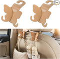 2PCS Car Seat Headrest Hook, Cute Butterfly Backseat Storage Hanger Organizer for Purse Handbag Umbrella, Auto Interior Seat Back Hook Holder Decor, Universal for SUV Truck Van (Brown)