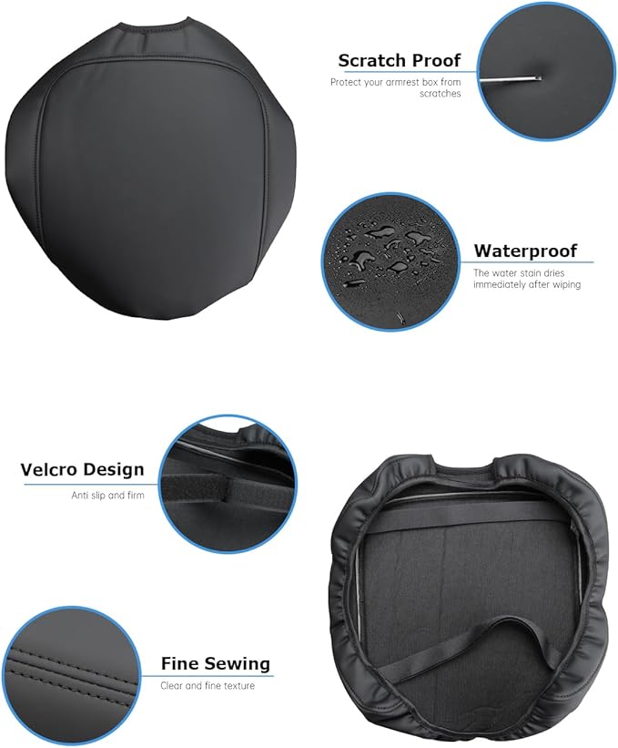 INTGET Center Console Cover for 2013-2018 Dodge Ram 1500 2500 3500 & 2013-2026 Ram 1500 Classic/2500/3500 Accessories Interior Middle Armrest Arm Rest Cushion Protector(Fit for Jump Seat Console)