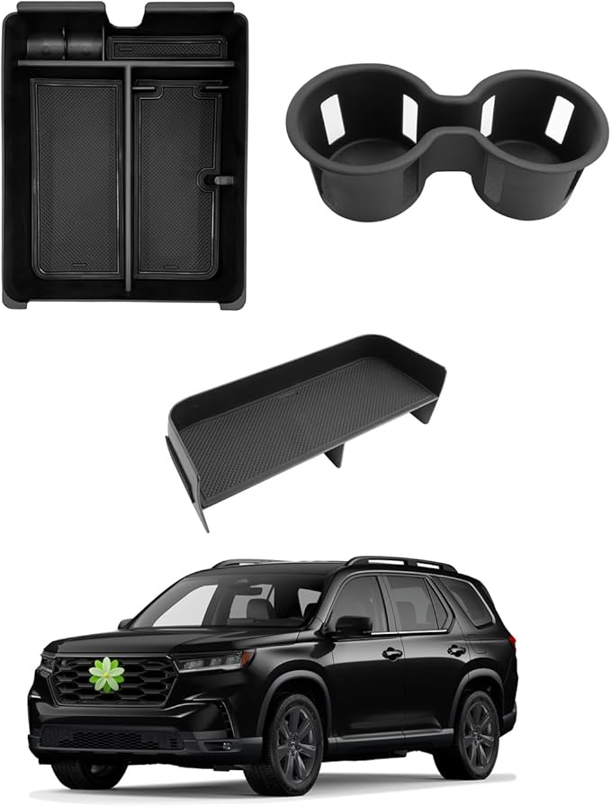 2026 Passport Center Console Organizer for Honda Passport 2026 Accessories Cup Holder & Center & Central Console Organizer Compatible with 2026 Honda Passport RTL/TrailSport/TrailSport Elite(3PCS)