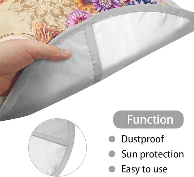 Highland Cow Steering Wheel Sun Cover 17 Inch Fashion Vehicle Steering Wheel Shade Cover for Summer Keep Your Car Cool Summer Essential Gift for Holiday