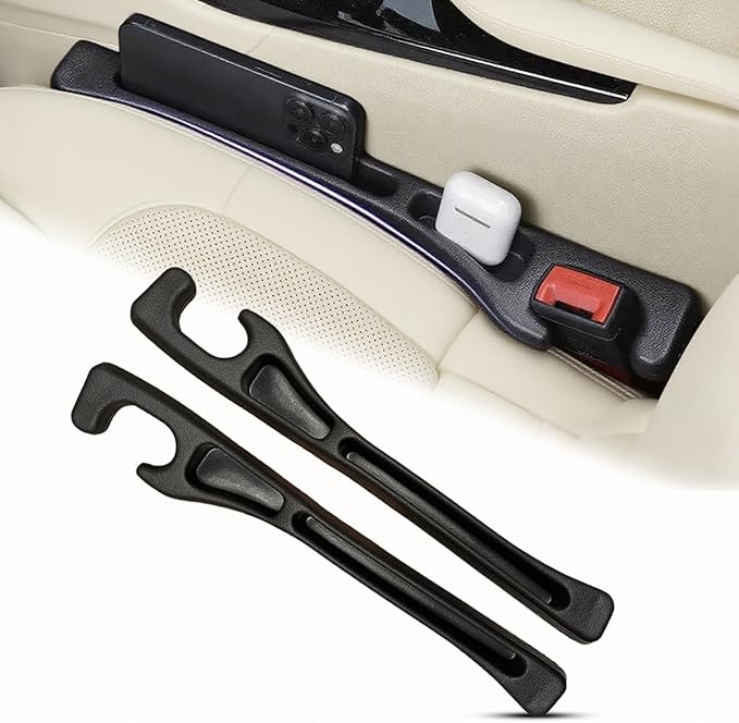 Dailuee Car Seat Gap Filler 2 Pack, No Drop Car Seat Side Gap Seam Filler, Fit for Most Car, SUV, Truck