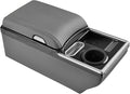 Coverado Center Console, Universal Bench Seat Center Console, Truck Back Seat Car Organizer with Cup Holder, Rear Central Car Armrest Box with Storage, Gray