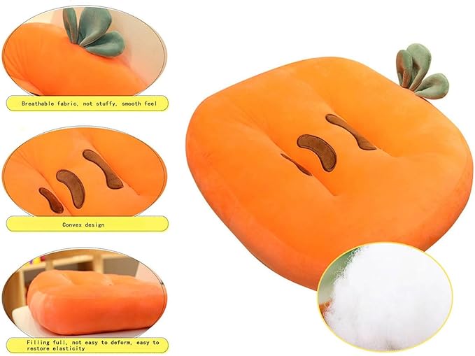 Cartoon Plush Car Booster Seat Cushion, Cute Funny Car Seat Cushion Heightening,Chair Cushion for Office Sofa Living Room (Cactus)