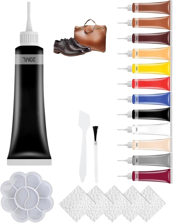2026 Upgraded Advanced Leather Repair Gel, Multifunctional Leather Repair Kit for Car Seat Vinyl Repair Kit, Professional Leather Repair Coloured Cream Gel, Couch and Jacket Repair Kit (Black*)