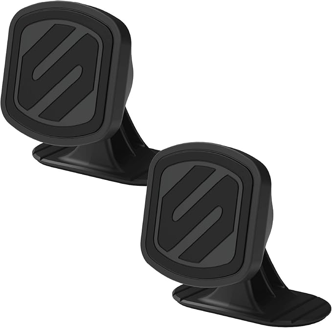 Scosche MMD-2PKXCES0 MagicMount Select Magnetic Car Phone Holder - Strong Magnet Mount for iPhone and Android - 2 Pack Magnetic Cell Phone Mounts for Car Dash - Universal 360° Mobile Cellphone Holder