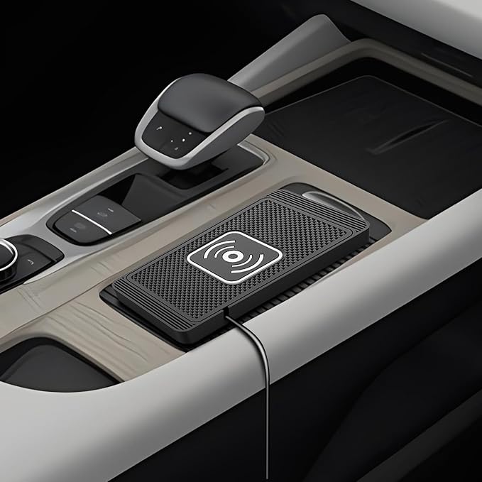 Wireless Charging Pad for Car for Chevrolet Colorado, 15W Fast Wireless Charger Mat Non-Slip Silicone Car Center Console Phone Charging Pad,B/15W-USB