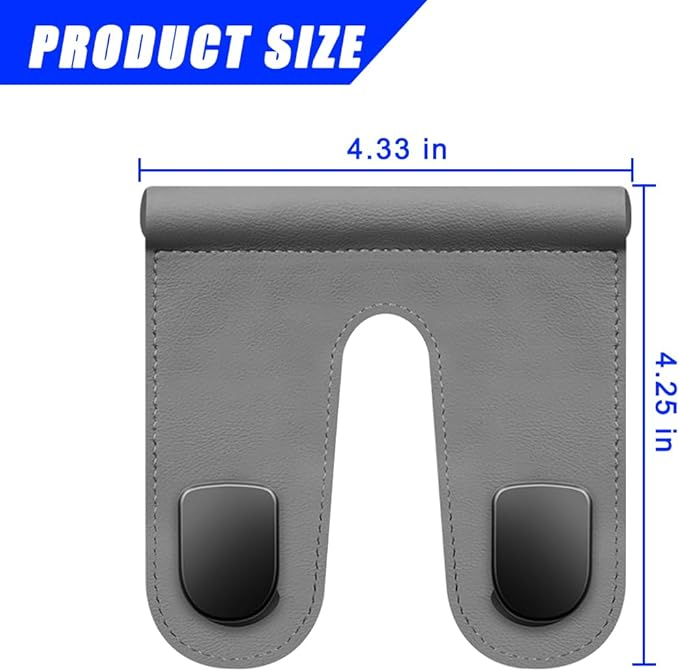 Mandark Car Co-Pilot Glovebox Hooks, Anti-Scratch Auto Co-Pilot Glove Box Hanger, Vehicle Interior Storage Organizer for Handbags Purses Coats, Universal for RV, SUV, Truck (Gray/Double Hooks)