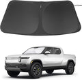 Windshield Sun Shade Custom Fit for 2022 2023 2024 2025 Rivian R1T Accessories Foldable Sunshade Sun Blocker Protect Car from Sun Rays & Heat Damage Keep Car Cooler