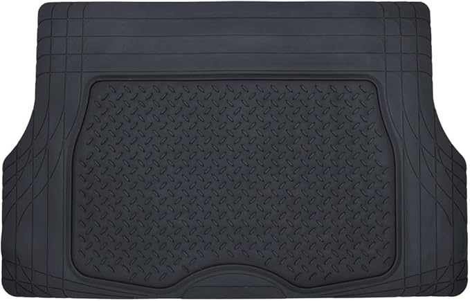 Motor Trend Premium All Weather Rubber Floor Mats for Cars SUV Trucks, Heavy Duty Universal Fit Trim to Fit Protection Floors Liners Full Set (2 Front Mats, 1 Rear Floor Mat, 1 Trunk Cargo Liner) s