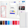 LINTRU Car Registration and Insurance Holder Trifold, Oversized Fit with Reinforced Construction, Matte PU Leather Vehicle Glove Box Organizer for Documents, Car Accessories for Men and Women