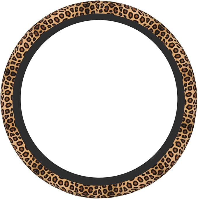Cool Cheetah Leopard Universal Fit Steering Wheel Cover for Car, Truck, and SUV, Durable Steering Wheel Protection