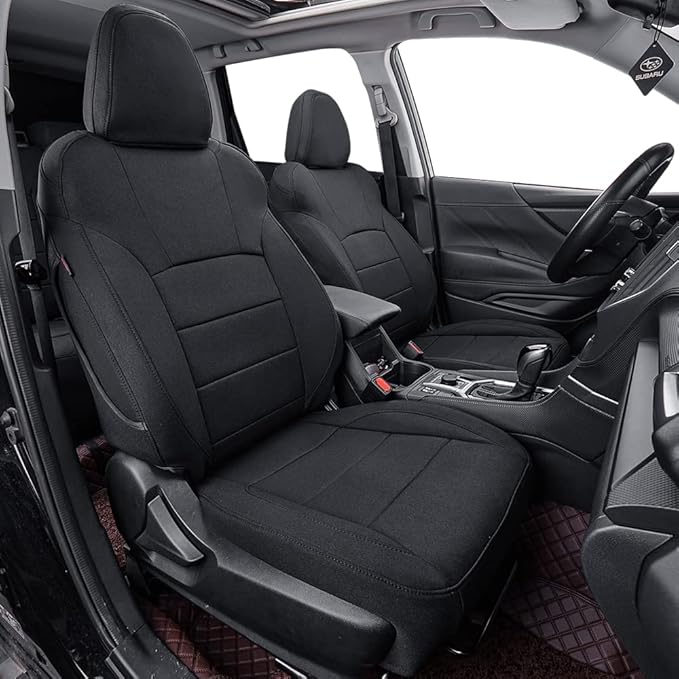coverdream Legacy Seat Covers Custom Fit for 2020-2024 2025 Subaru Legacy,Full Coverage,Airbag Compatible, Polyester Car Seat Protector (Full Set,Black)