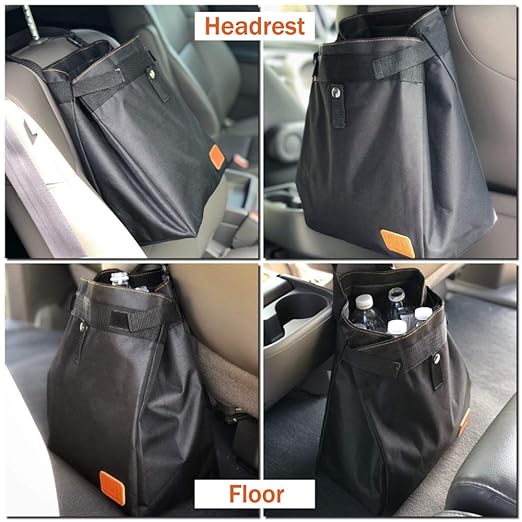 CP CLEVER PINKPHIN Large Waterproof Car Trash Bag Organizer, Collapsible, Cute