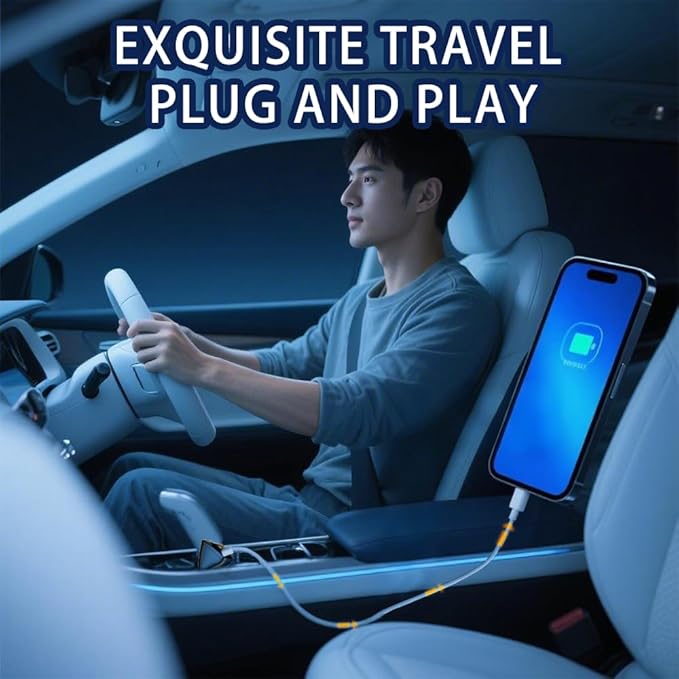 Cigarette Lighter Splitter, 4-in-1 Cigarette Lighter Adapter with 65W USB C PD3.0 & 22.5W QC3.0 Fast Charging + LED Voltage Display & Expandable 12V Socket Car Charger for iPhone 17/16/15 Samsung S25