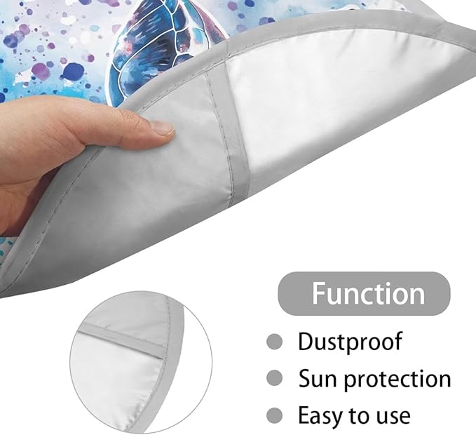 Blue Turtle Reflective Steering Wheel Shield Fashion Car Rudder Shade Cover for SUV Vehicle Sedan Truck Car Accessories Gift for Friends