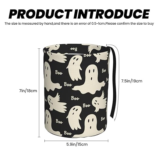 YANGDADA Ghost Pattern Car Trash Can Small Portable Car Garbage Bag for Back Front Seat RV's Camping Accessories
