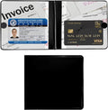 Ziciner Car Registration and Insurance Holder, 5.2"× 4.7" Premium Auto Glove Box Organizer with Closure, Essential Vehicle Document Holder for Card, Driver License (Black)