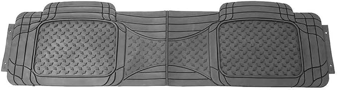 FH Group Car Floor Mats - Heavy-Duty Rubber Floor Mats for Cars, Universal Fit Full Set, Trimmable Automotive Floor Mats, ClimaProof Floor Mats For Most Sedan, SUV, Truck Floor Mats Gray