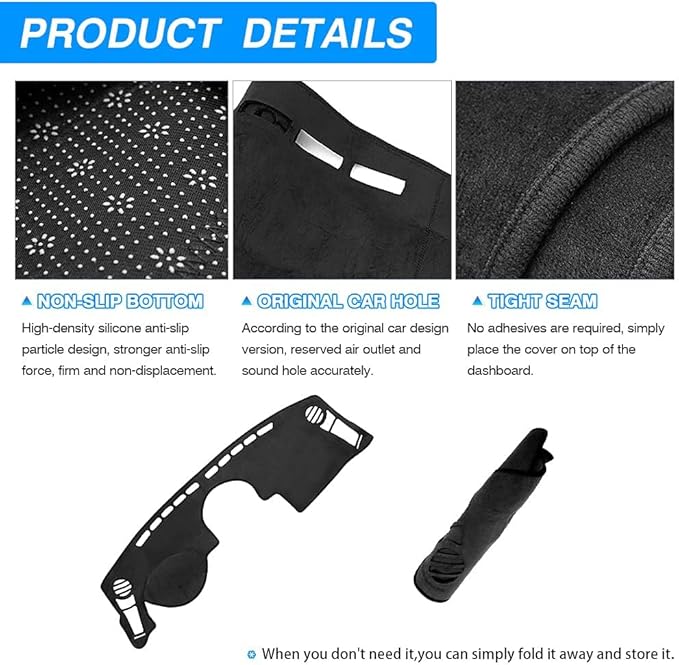 CARTIST Soul Dash Cover-Dashboard Cover for 2010 2011 2012 2013 Kia Soul No Glare Pad Dash Mat for Soul Interior Accessories[Non-Slip and Sun Protection]