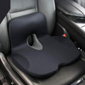 OUTMX Car Seat Cushion for CRV CR V 2023 2024 2025, Memory Foam Seat Cushion with Lumbar Support L-Shaped Ergonomic Non-Slip Pad Tailbone Pain Relief,Black-Normal