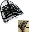 2 Pc Cool Vent Cushion Mesh Back Lumbar Support Car Office Home Chair Seat Black Mesh Back Lumbar Support, Back Support Seat Cushion with Breathable Mesh for Office Chairs Car 14.5" H x 16" W x 6" D