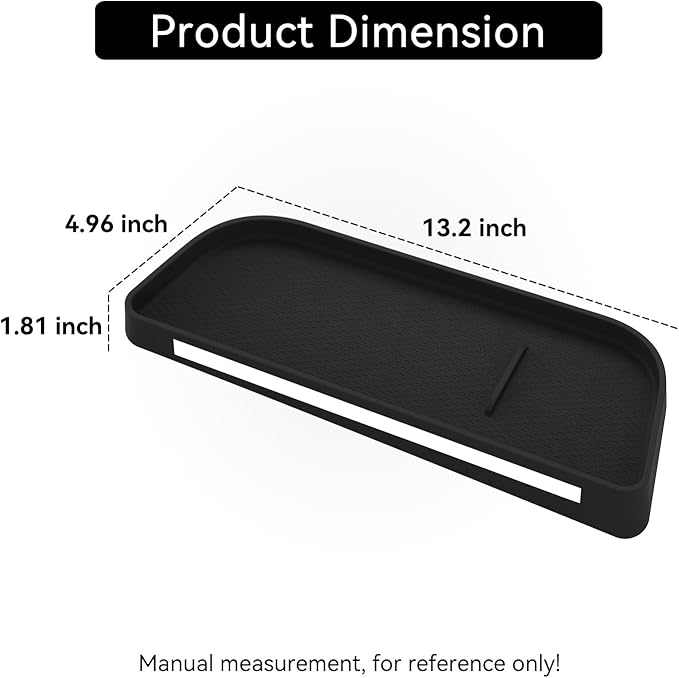 smabee Dashboard Organizer Tray for Chevrolet Chevy Equinox 2025 2026 Accessories Center Console Organizer Tray Armrest Storage Middle Console Insert Silicone