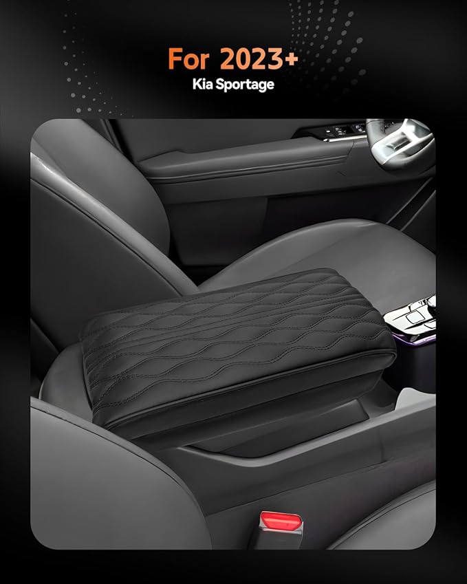 CDEFG for 2025 2026 Kia Sportage Center Console Cover Armrest Box Cover for Sportage (LX, EX, X-Line, SX, SX Prestige, X-Pro, X-Pro Prestige) Accessories Arm Rest Protector