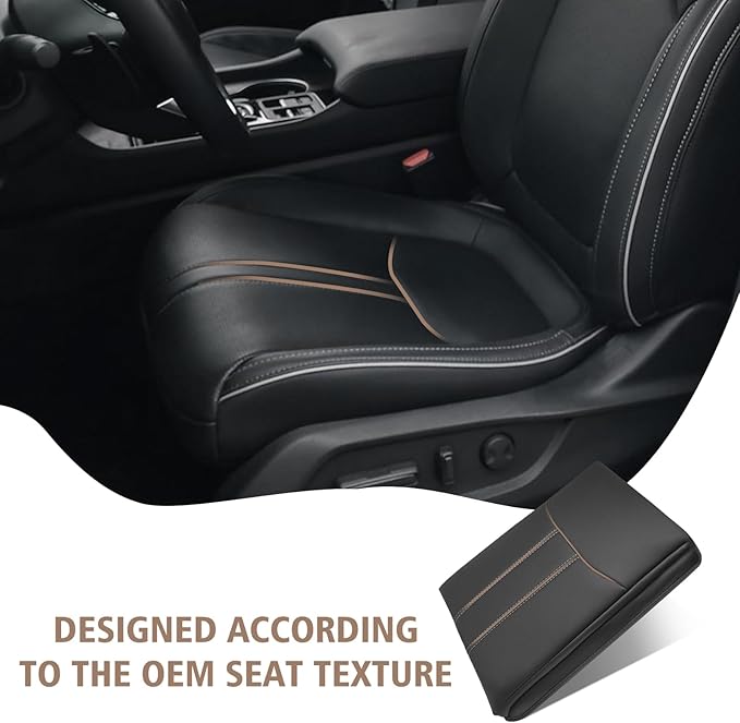Muslogy Center Console Cover Extra Thick Armrest Pad Compatible with Honda Pilot 2023+, 2024-2026 Ridgeline/Passport Arm Rest Cushion Padding Anti-Scratch Middle Console Leather Armrest Lid Protector
