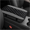 Car Center Console Cushion Pad, 12.6"×7.5" Waterproof Leather Armrest Seat Box Cover Protector, Soft Comfortable Anti-Scratch Arm Rest Console Pad for Most Cars Trucks SUVs (Gray)
