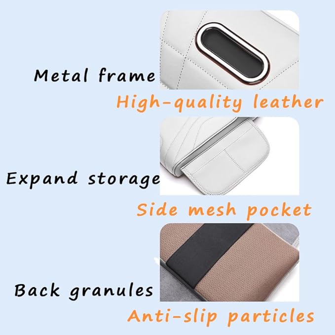 Car Armrest Cushion for Subaru Outback 1994–2025 2026 B16,Memory Foam Center Console Cover with Tissue Box and Cup Holder,Center Console Cover,White