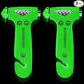 MOTORBUDDY 2-Pack Car Safety Hammer, Auto Emergency Escape Hammer with Window Breaker and Seat Belt Cutter, Emergency Escape Tool for Car Accidents, Glow in The Dark