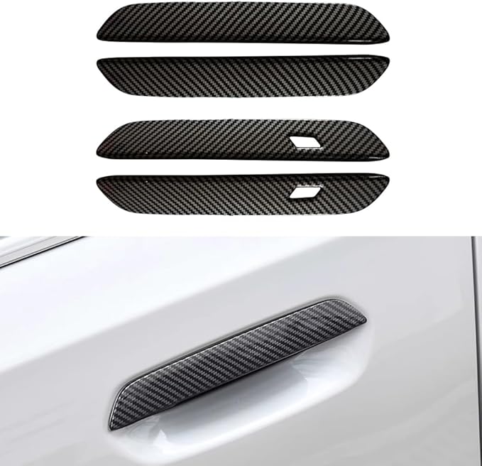 Car Exterior Door Handle Sticker Compatible with BMW X3 M50 xDrive 2025 2026, Door Handle Protector Trim (Carbon Fiber Pattern)