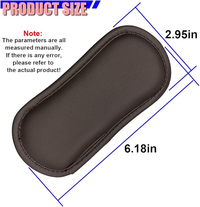 Craedli 2PCS Car Door Armrest Pads, Soft Leather Memory Foam Comfortable Center Console Knee Cushion, Universal Relieve Fatigue Vehicle Interior Elbow Support Accessories for Most Cars (Darkbrown)
