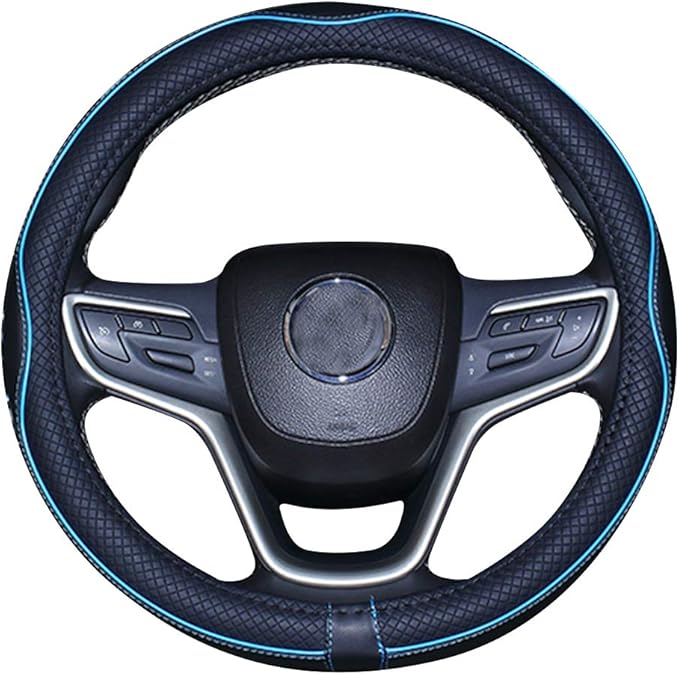 Mayco Bell 2019 New Microfiber Leather Car Extra Large Steering Wheel Cover for Big Trucks (18.3-18.7'', Light Blue)