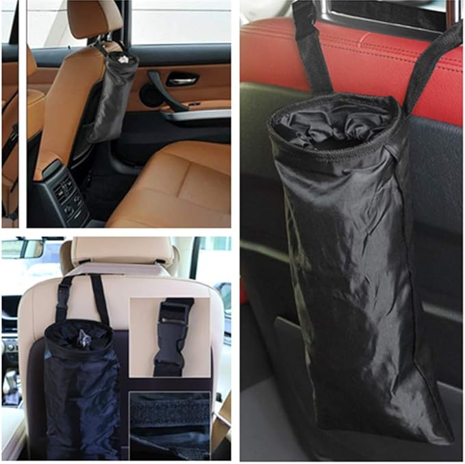 AISIBO Car Trash Can Washable Eco-Friendly Hanging Seat Back Car Garbage Bag for Travel (2 Pack)