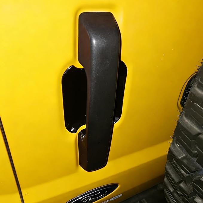 LIUQING Car Door Bowl Scratch Protector for Ford Bronco 2021-2025 4 Doors, Exterior Door Handle Bowl Cover Trim for Ford Bronco Accessories (Black)