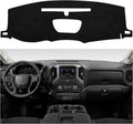 SPEEDWOW Dashboard Dash Board Cover Mat Carpet Compatible with Chevy Silverado/GMC Sierra 1500 2500HD 3500HD 2019-2022(Without HUD Models) Dashboard Mat Covers Internal Accessories Black