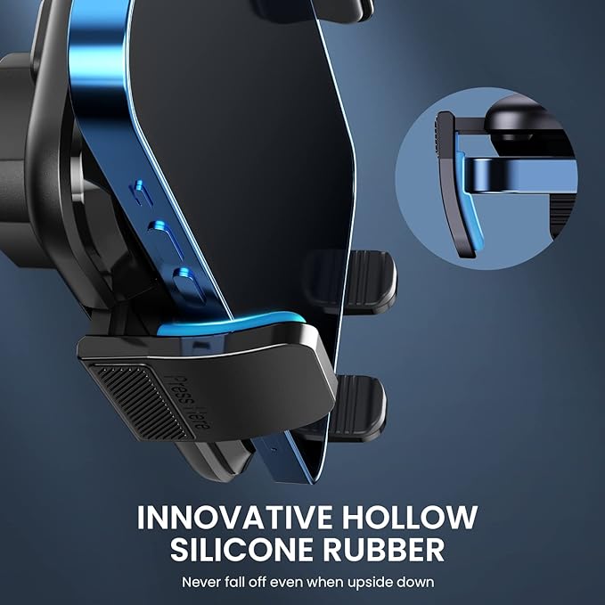 Qifutan Phone Mount for Car Vent [Upgraded Metal Clip] Cell Phone Holder Car Hands Free Cradle in Vehicle Car Phone Holder Mount for Smartphone, iPhone, Cell Phone Automobile Cradles Universal