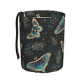 KXWQTRDD Car Garbage Bag Boho Butterflies Stars Mini Car Trash Bin Portable Collapsible Waterproof Rubbish Bag for Car Accessories Back Front Seat Cup Holder