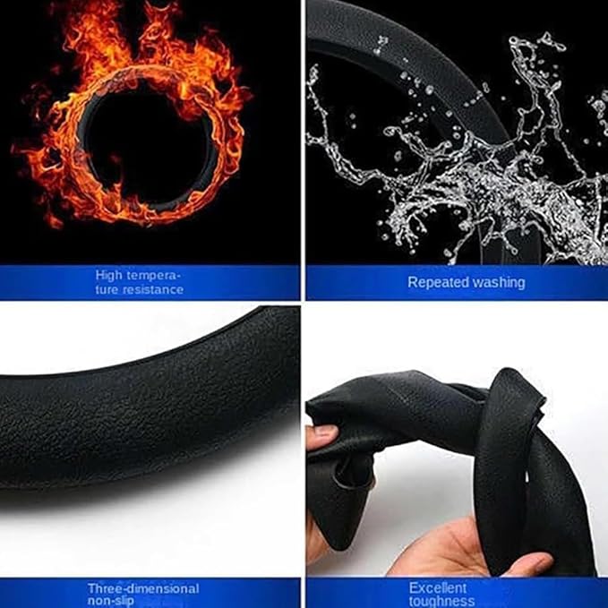Cool Non-Slip Silicone Steering Wheel Protector, Universal Car Steering Wheel Protective Cover, Non-Slip Silicone Ultra Thin Steering Wheel Cover (Yellow)