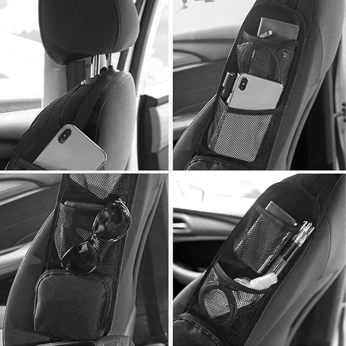 Car Seat Storage Hanging Bag, Multi-Pocket Seat Side Organizer, Car Multifunctional Storage Mesh Net Pocket Can Hold Mobile Phone, Wallet, Glasses, Universal Car Accessories for Car (1PCS)