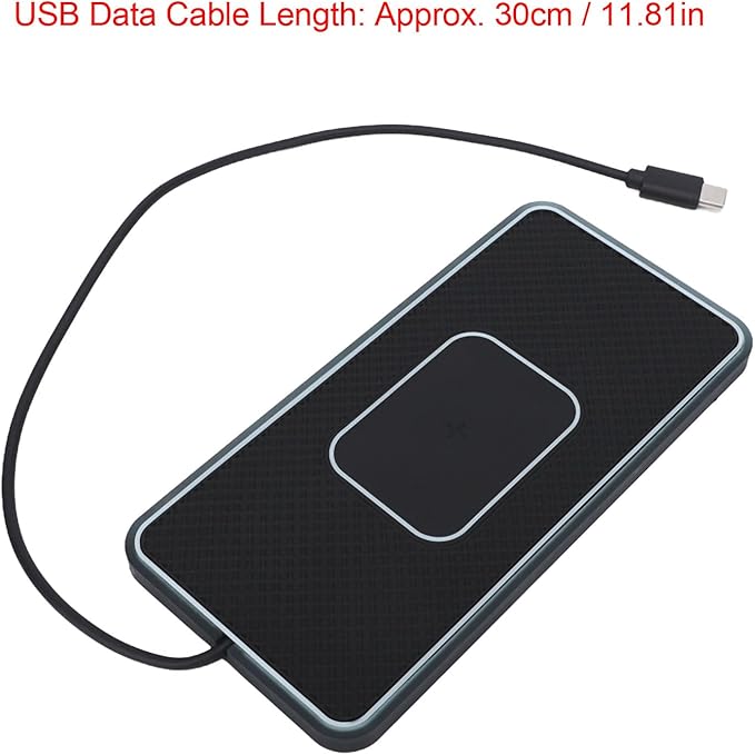 CCYLEZ Wireless Car Charging Pad, 20W Magnetic Wireless Charging with RGB LED Light, for Phone 11 12 13 14 15 16 17