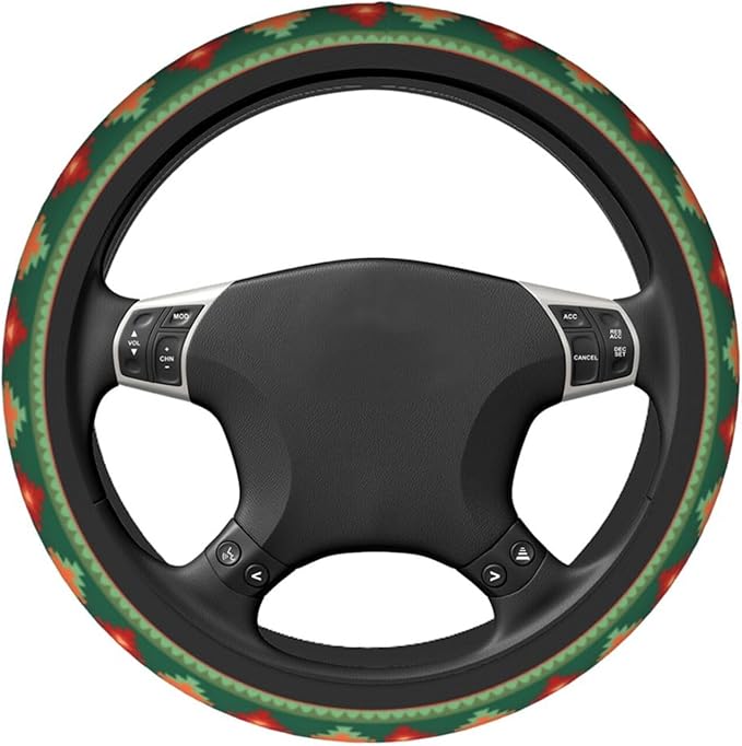 Stripes Cute Steering Wheel Cover Non-Slip Breathable Sweat-Absorbent Suitable for SUV Van Truck Car Universal Protection Accessories 15 Inch Suitable for Women Men